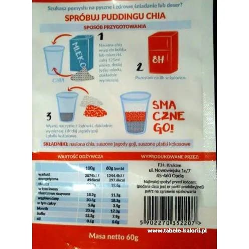 Ile kalorii ma pudding chia? Poznaj zaskakujące wartości odżywcze Ile kalorii ma pudding chia? Poznaj zaskakujące wartości odżywcze